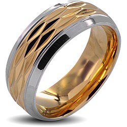 Stainless Steel Men's Wedding Bands - Groom Wedding Rings - Overstock ...