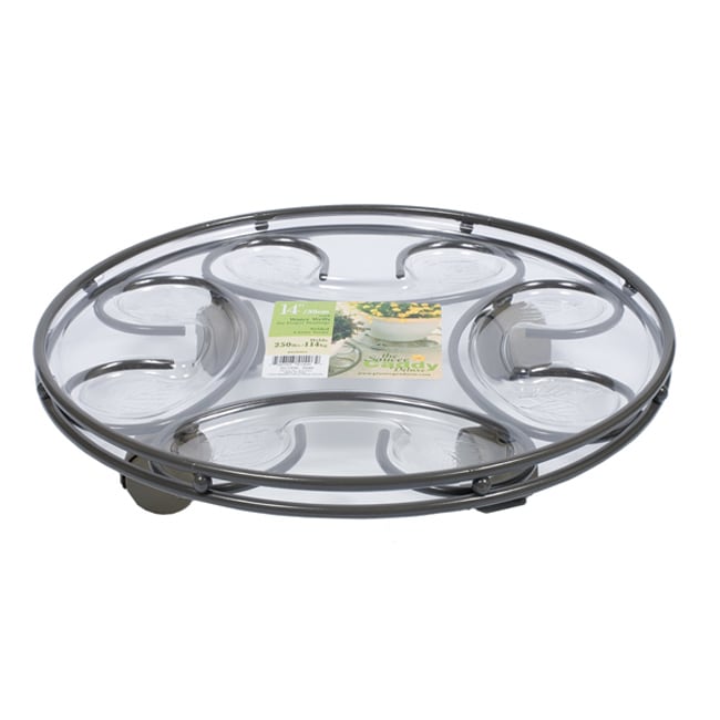 Plastec Sc14sl Saucer Caddy, 14 inches, Slate