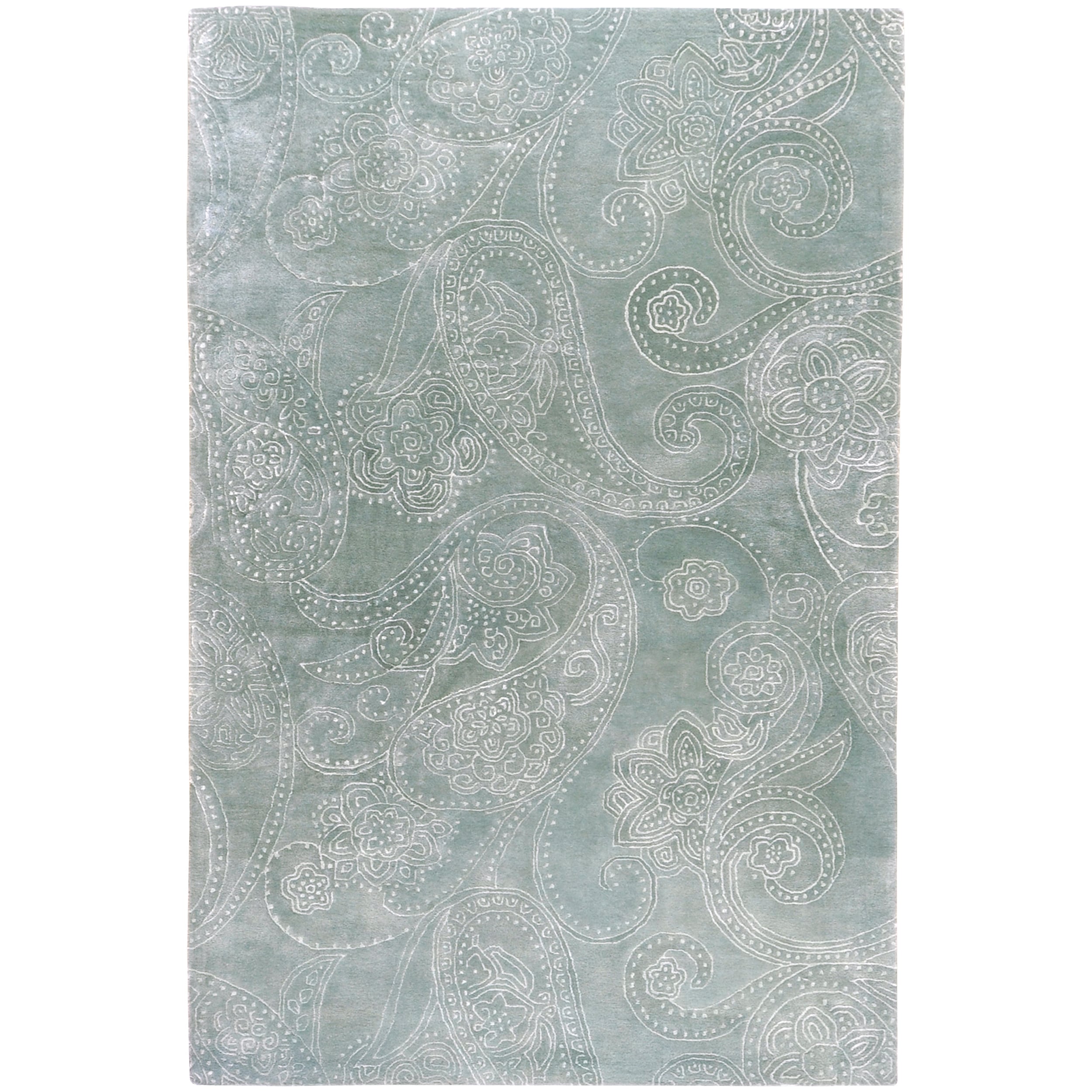 Candice Olson Hand tufted Vannes Paisley Print Wool Rug (5 X 8)