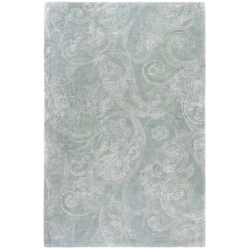 Hand-tufted Vannes Paisley Print Wool Area Rug - 5' x 8'