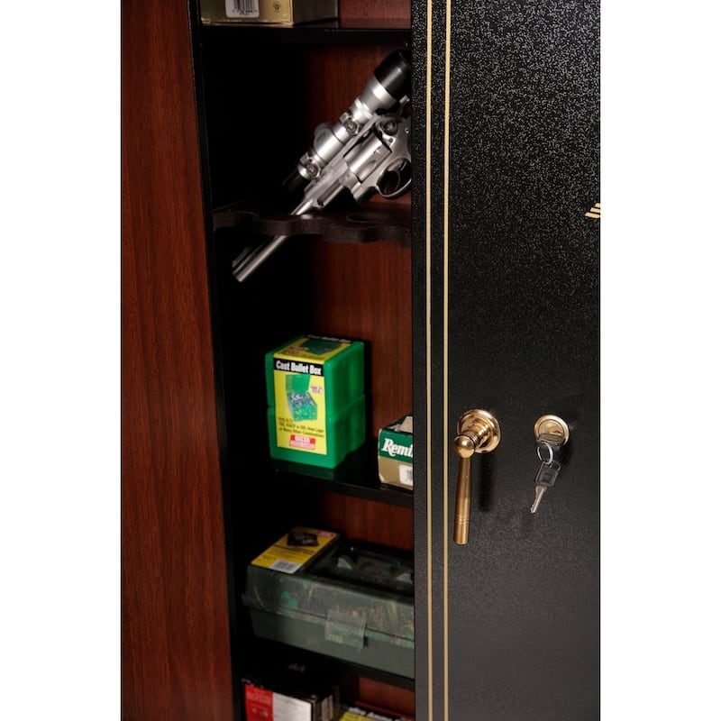16 Gun Metal Cabinet with Storage