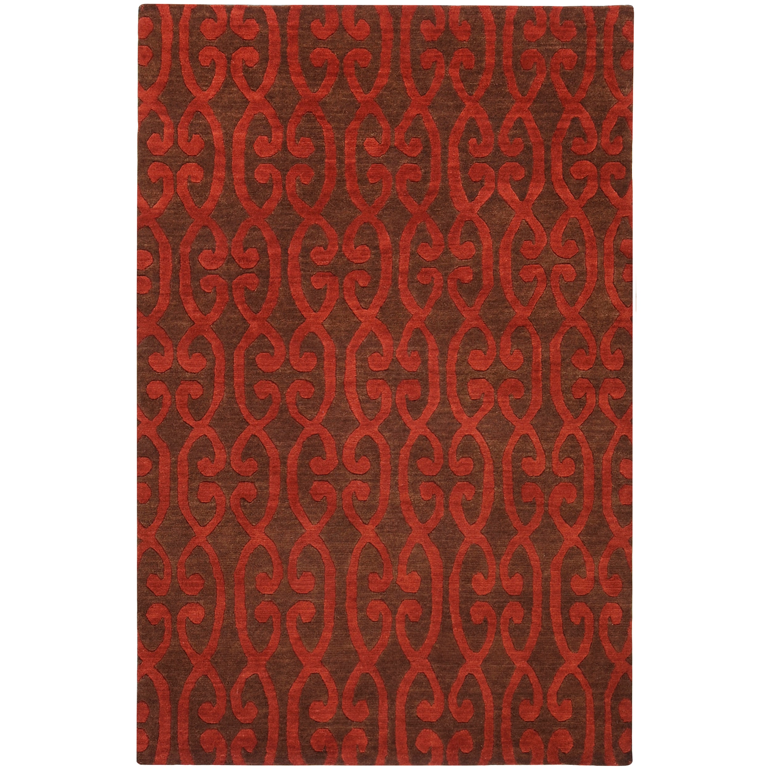 Hand-knotted Bacup Wool Rug (9' x 13')