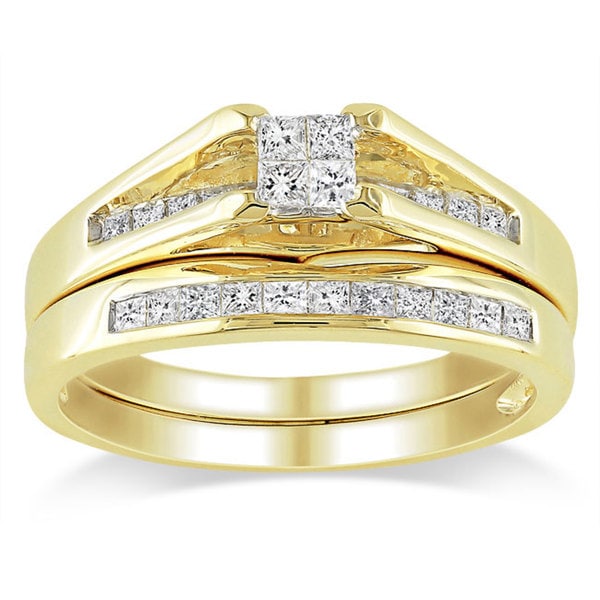 Miadora 14k Yellow Gold 1/2ct TDW Diamond Ring Set (G-H, I1)