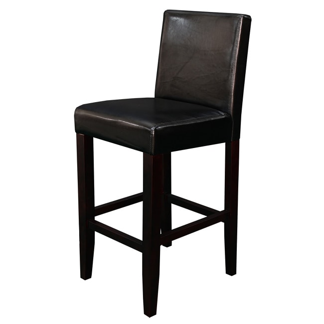 Villa Faux Leather Black Counter Stools (set Of 2)