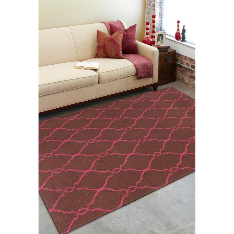 Hand-woven Bilston Wool Area Rug - 8' x 11' - 8' x 11'