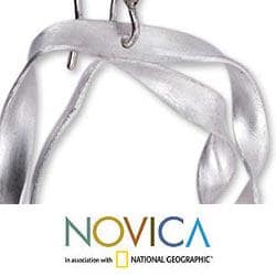 Sterling Silver 'Ribbon Wrap' Dangle Earrings (Mexico) Novica Earrings