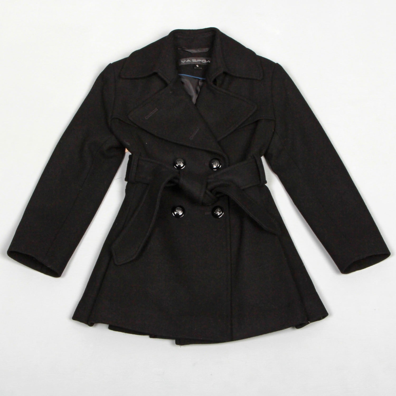 Via Spiga Girls Wool Blend Skirted Trench Coat