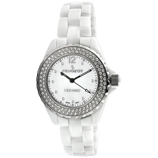 Peugeot Women's Swiss Ceramic Crystal White Dial Watch Peugeot Women's Peugeot Watches