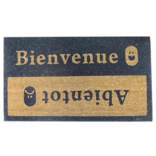 'Beinvenue-Abientot' Coir Door Mat - Door Mat