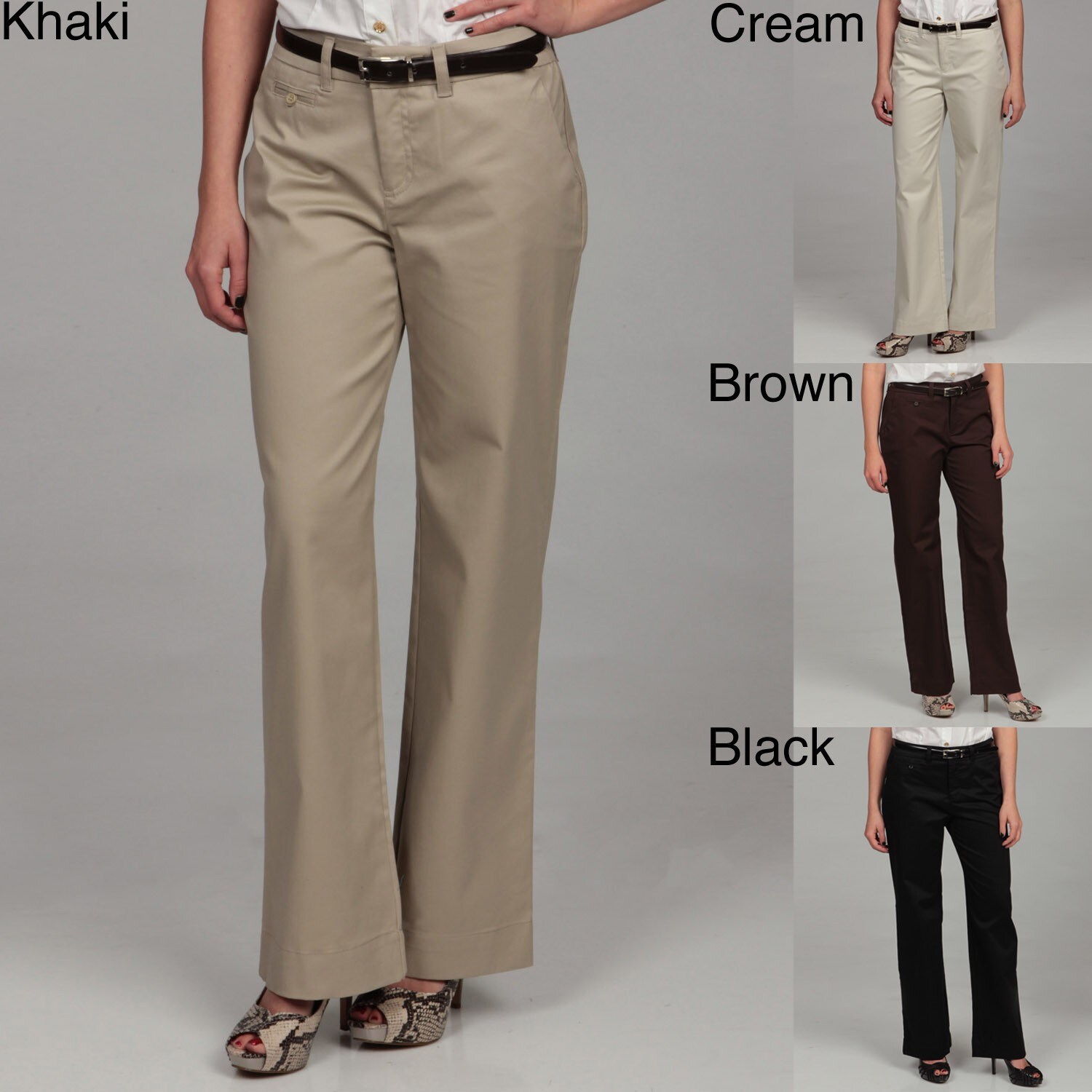 womens bootcut black khaki pants