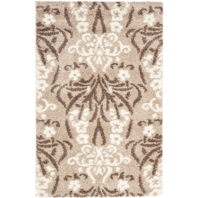 Ultimate Beige/ Cream Shag Rug (33 X 53)