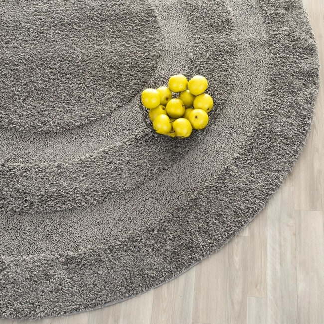 Ultimate Dark Grey Shag Rug (6 7 Round)