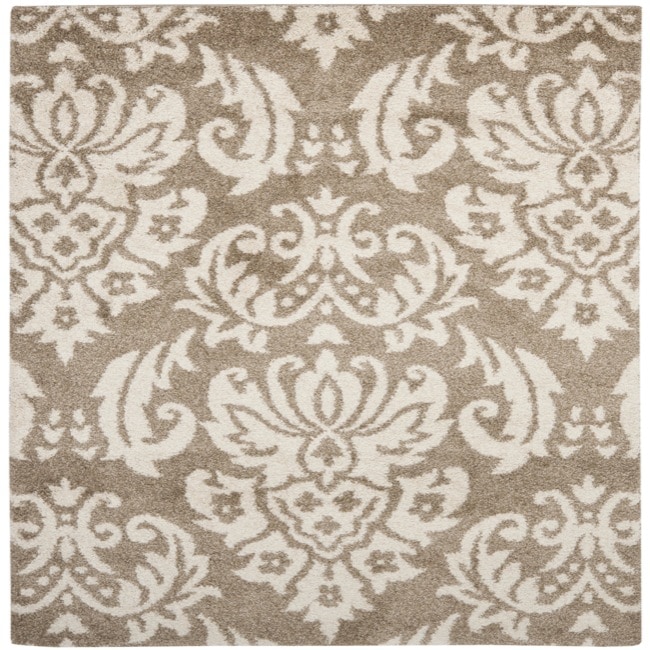 Ultimate Beige Shag Area Rug (6 7 Square)