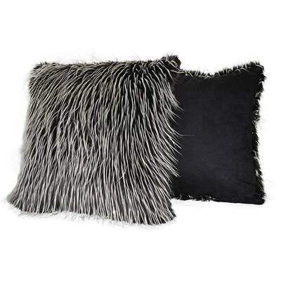 Sherry Kline 20-inch Silver Fox Faux Fur Decorative Pillows (Set of 2)
