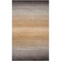Hand-crafted Brown/Grey Ombre Casual Colchester Wool Area Rug (5' x 8')