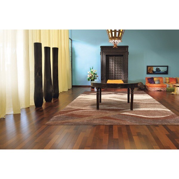 Alliyah Handmade Tobacco Brown New Zealand Blend Wool Rug - 8' x 10'