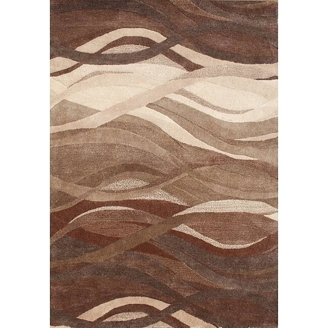 Alliyah Hand Made Black New Zealand Blended Wool Rug (8x10) - 8' x 10'