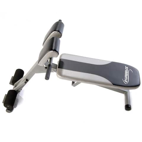 Stamina Ab/Hyper Bench Pro Foldable Fitness Machine with Padded Bench - grey