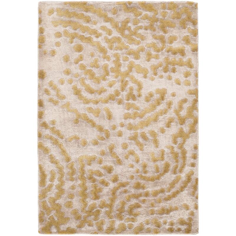 Hand-knotted Keswick Abstract Design Wool Area Rug - 4' x 6'