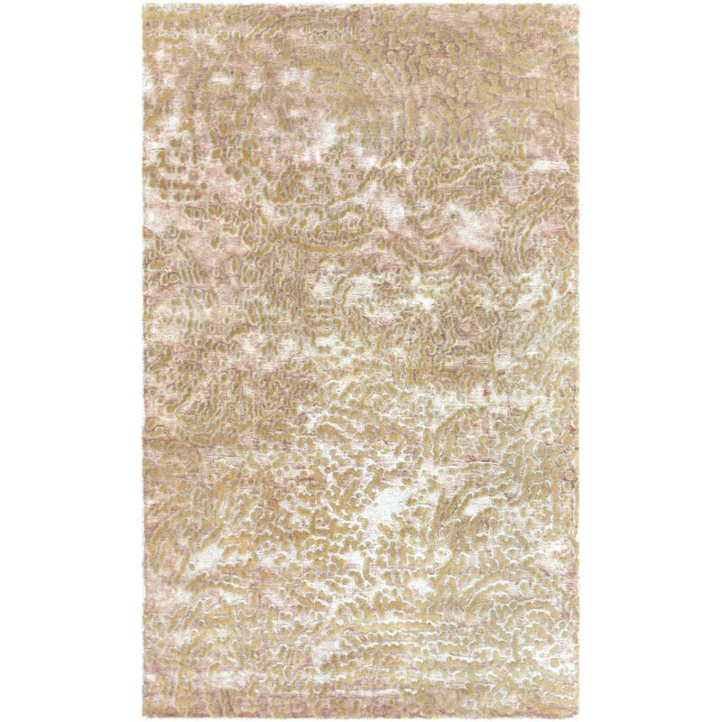 Hand-knotted Kenilworth Abstract Design Wool Area Rug - 5' x 8' - 5' x 8'
