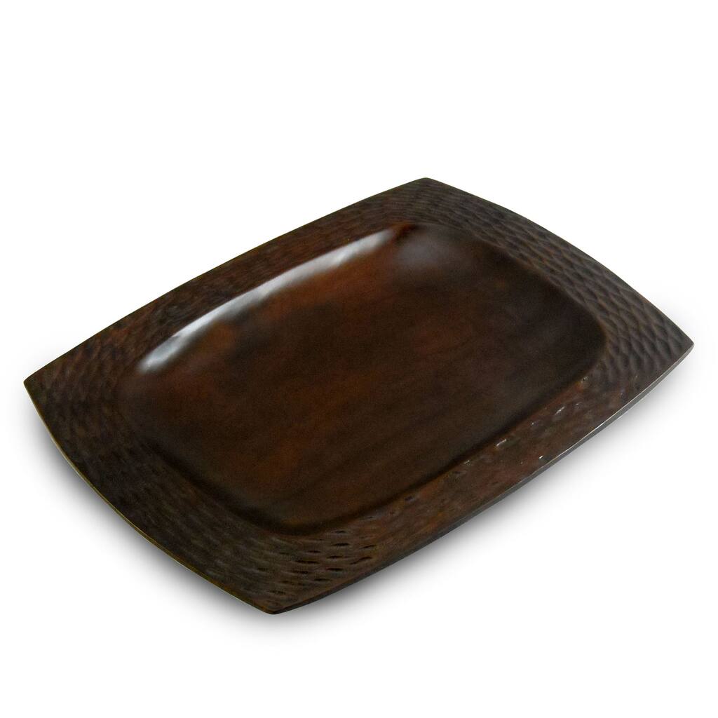 Handmade Chocolate Mango Wood Serving Platter (Thailand)