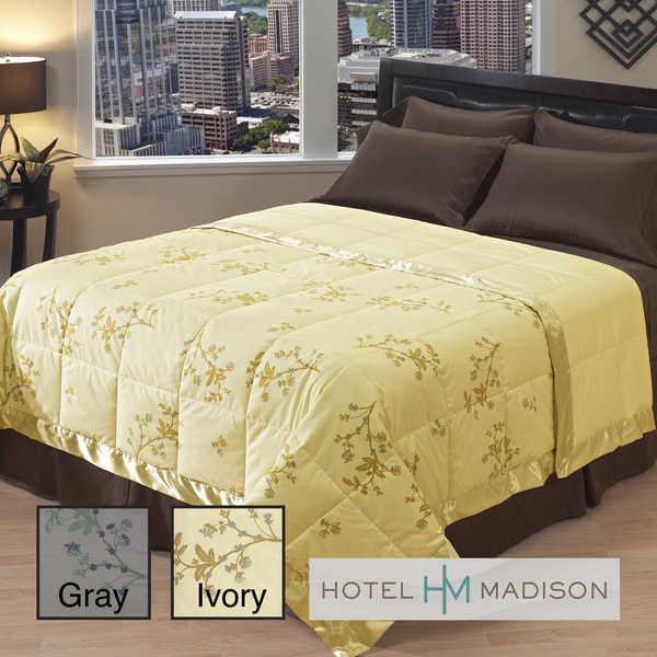 Hotel Madison 350 Thread Count Floral Vine Luxury Down Blanket