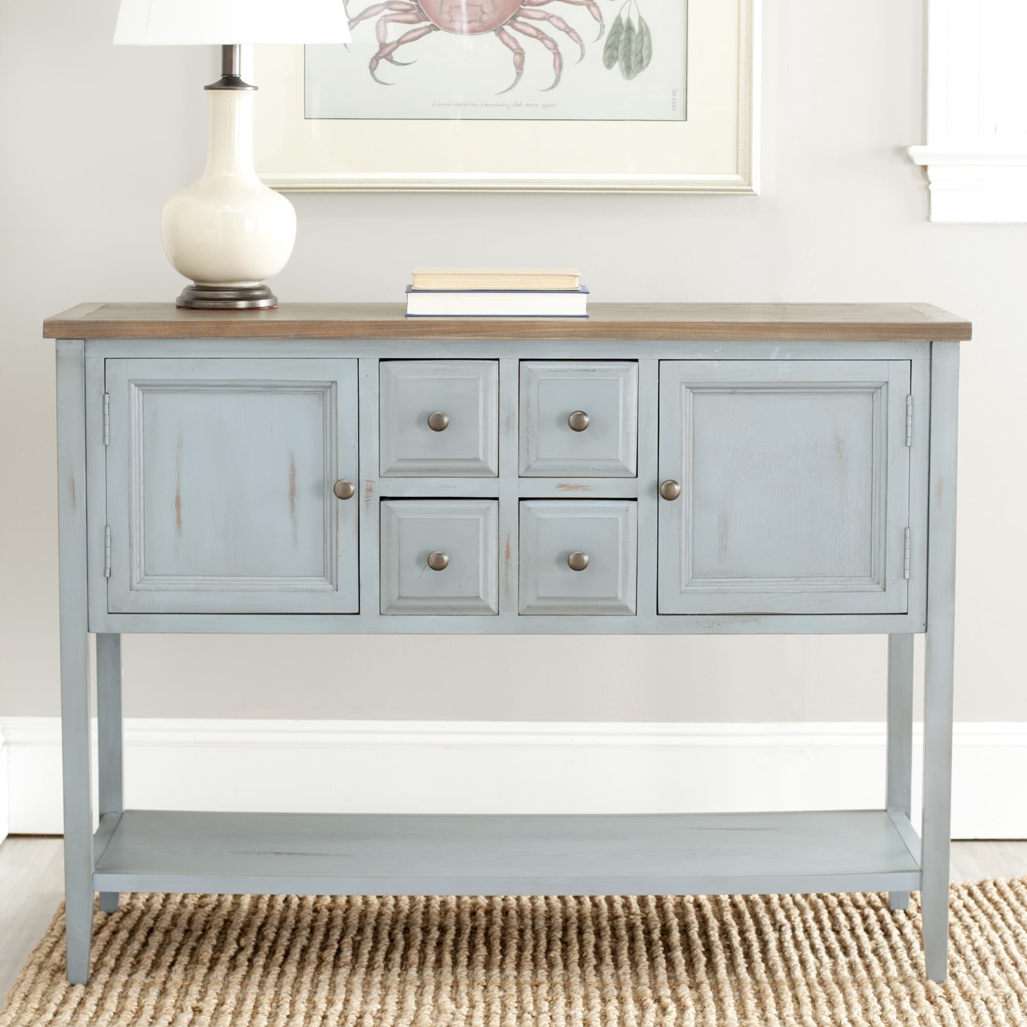 Brighton French Blue Finish Sideboard