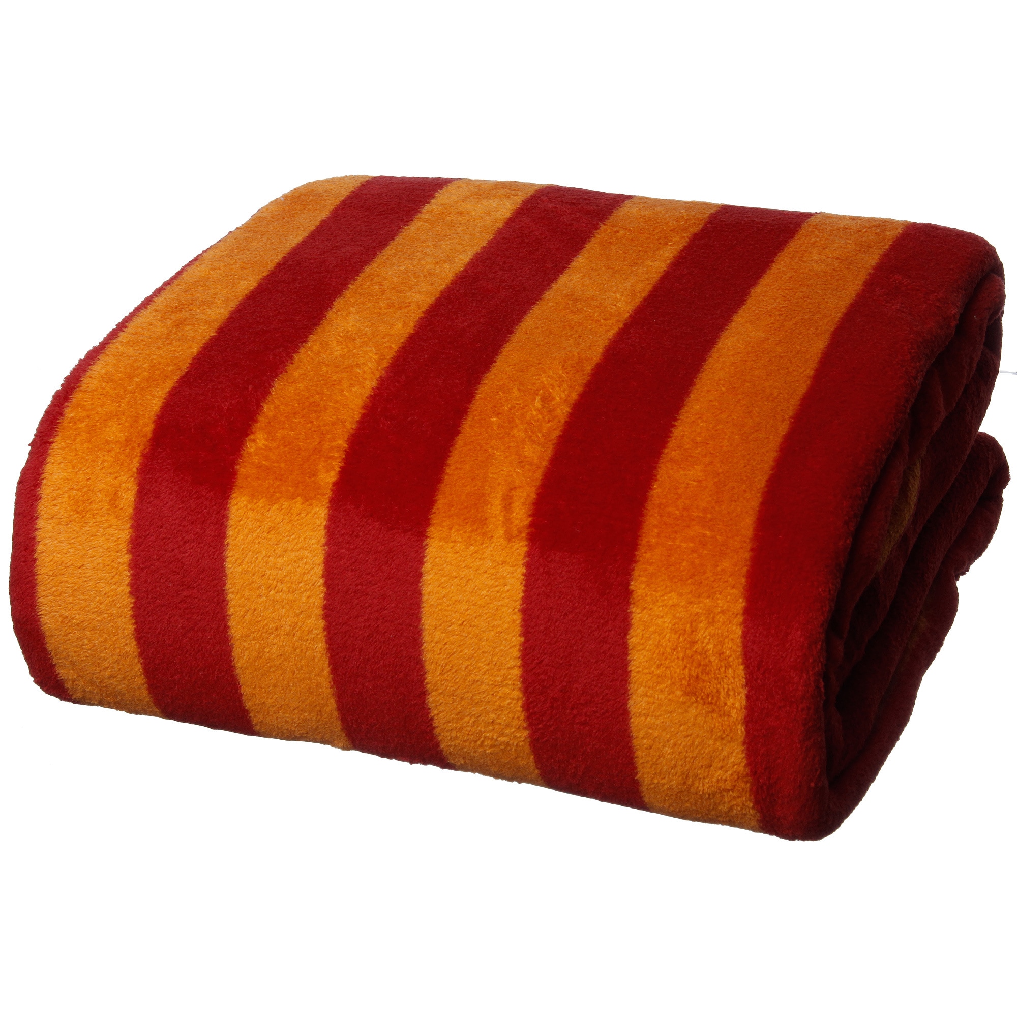 Lcm Home Fashions, Inc. Luxury Printed Stripe Microplush Blanket Red Size Twin