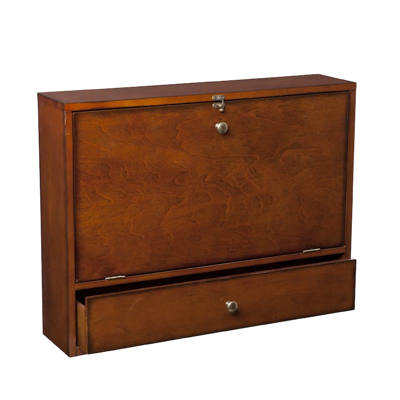 SEI Furniture Arkins Brown Mahogany Wall-mount Laptop Desk