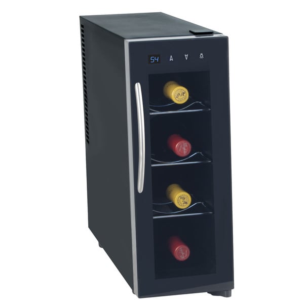 Shop Koldfront Thermoelectric Black 4bottle Wine Cooler Overstock