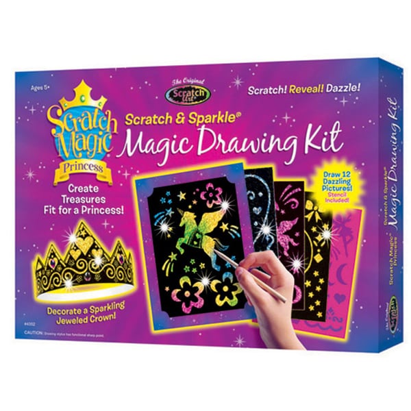 Melissa & Doug Deluxe Princess Sparkle Scratch Art Set Overstock