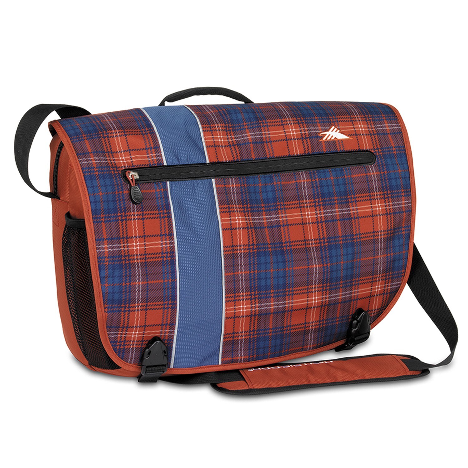 plaid messenger bag