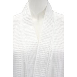 knee length dresses for ladies Shell-Pattern Shawl Collar Waffle Robe main image 1