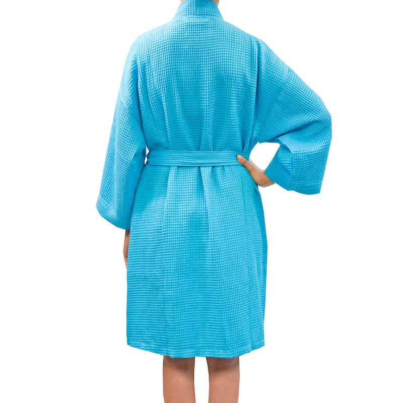 Leisureland Women's Waffle Weave Spa Bathrobe