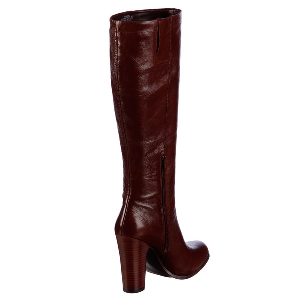 nine west riding boots cognac