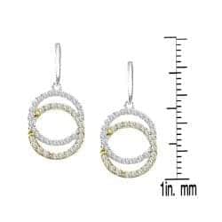 14k Two-tone Gold 3/8ct TDW Diamond Earrings
