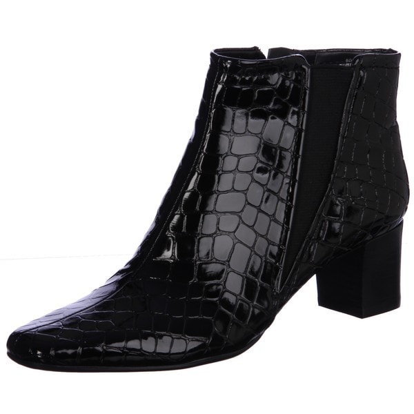 Shop Bandolino Women's 'Amaze' Black Patent Booties - Free Shipping ...