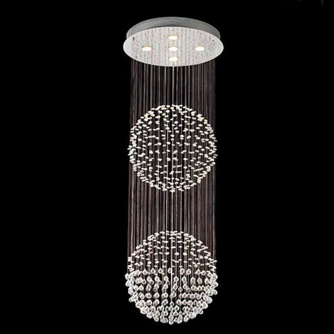 Gallery Empire Modern Crystal 5-light Chandelier - Chrome