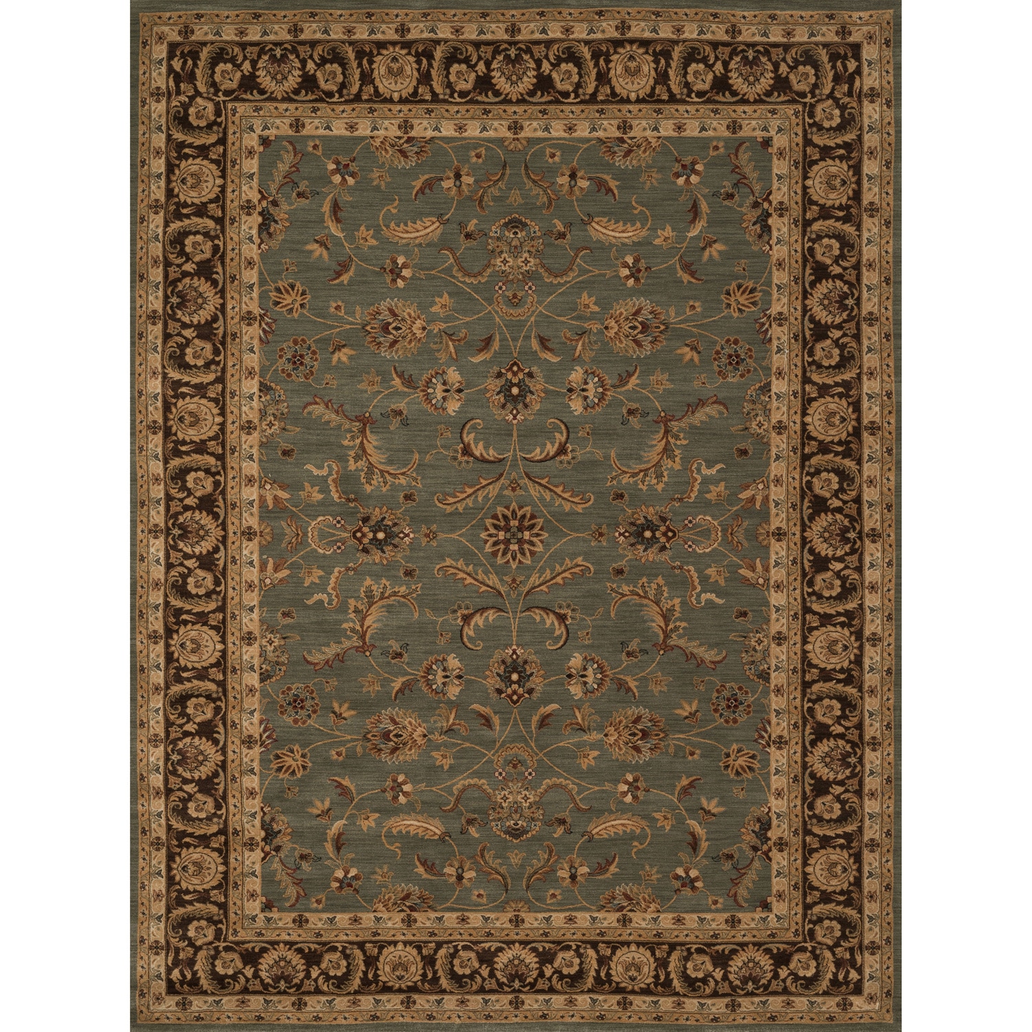 Dorchester Blue/ Brown Rug (77 X 105)