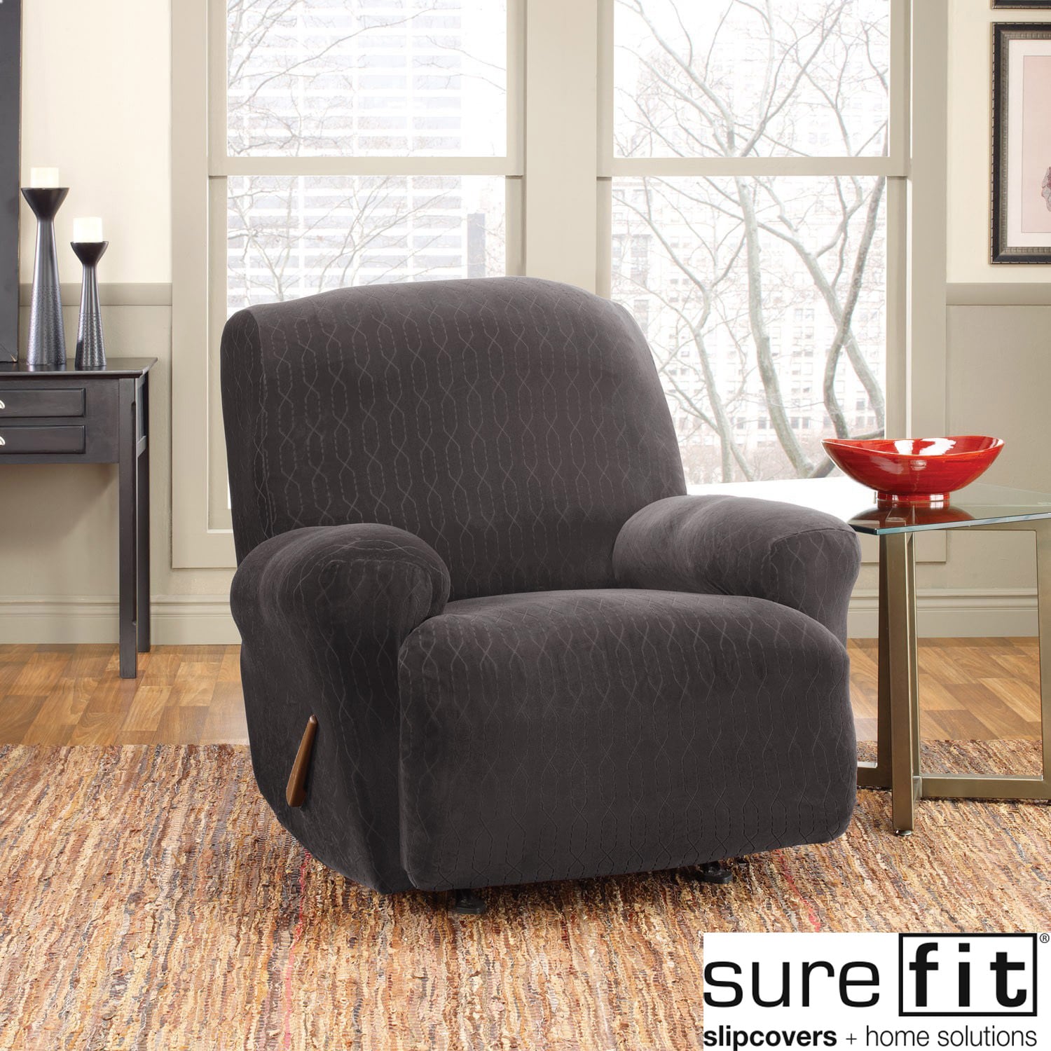 Sure fit stretch 2025 twill recliner slipcover