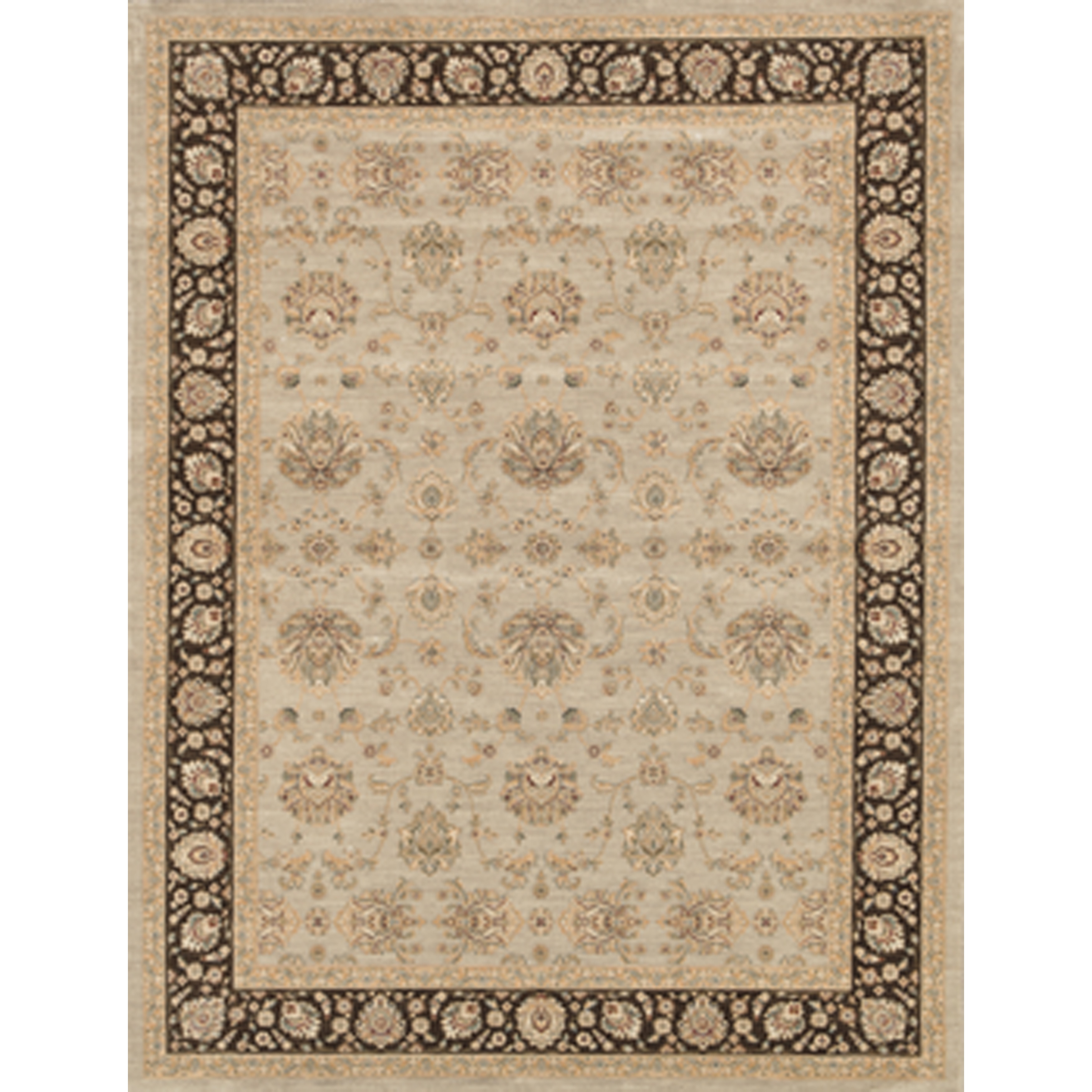 Dorchester Grey/ Espresso Rug (77 X 105)