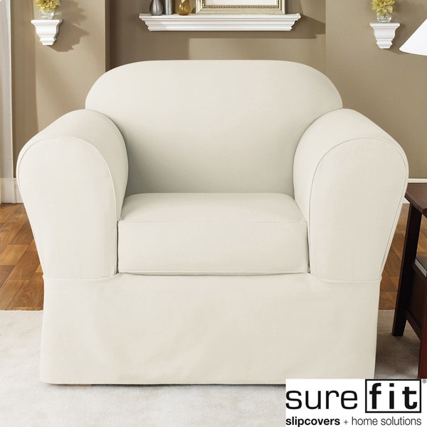 Sure Fit Twill Supreme (2 Piece) Chair Slipcover   13993278