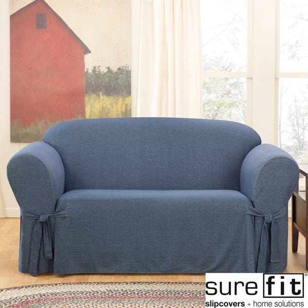 Sure Fit Denim Loveseat Slipcover Bed Bath & Beyond 6378346