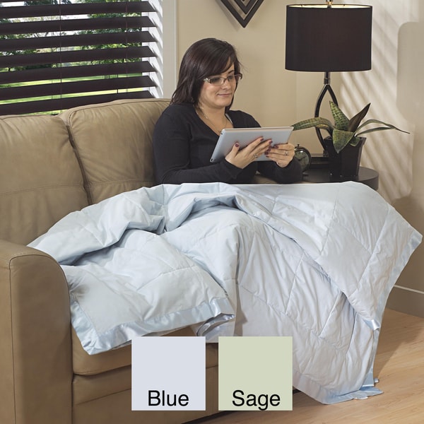 Down Alternative Oversized Satin Trim Twin Blanket