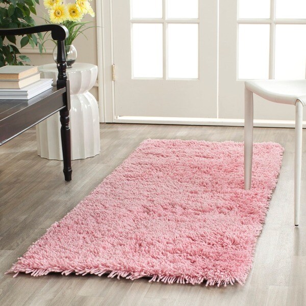 Shop Safavieh Classic Ultra Handmade Pink Shag Runner Rug 2'3 x 6