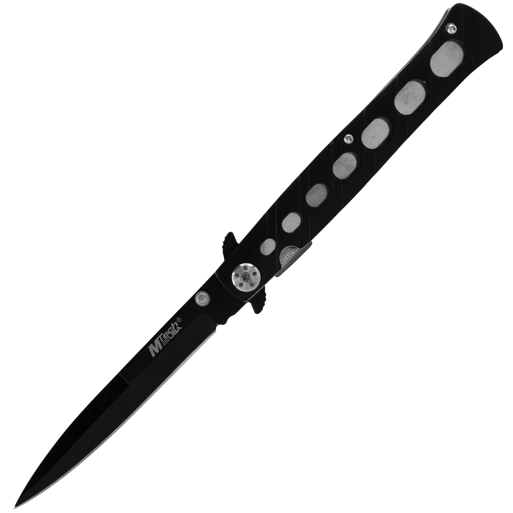 Mtech Steelcore Nine inch Stiletto Linerlock Knife With Black Handle