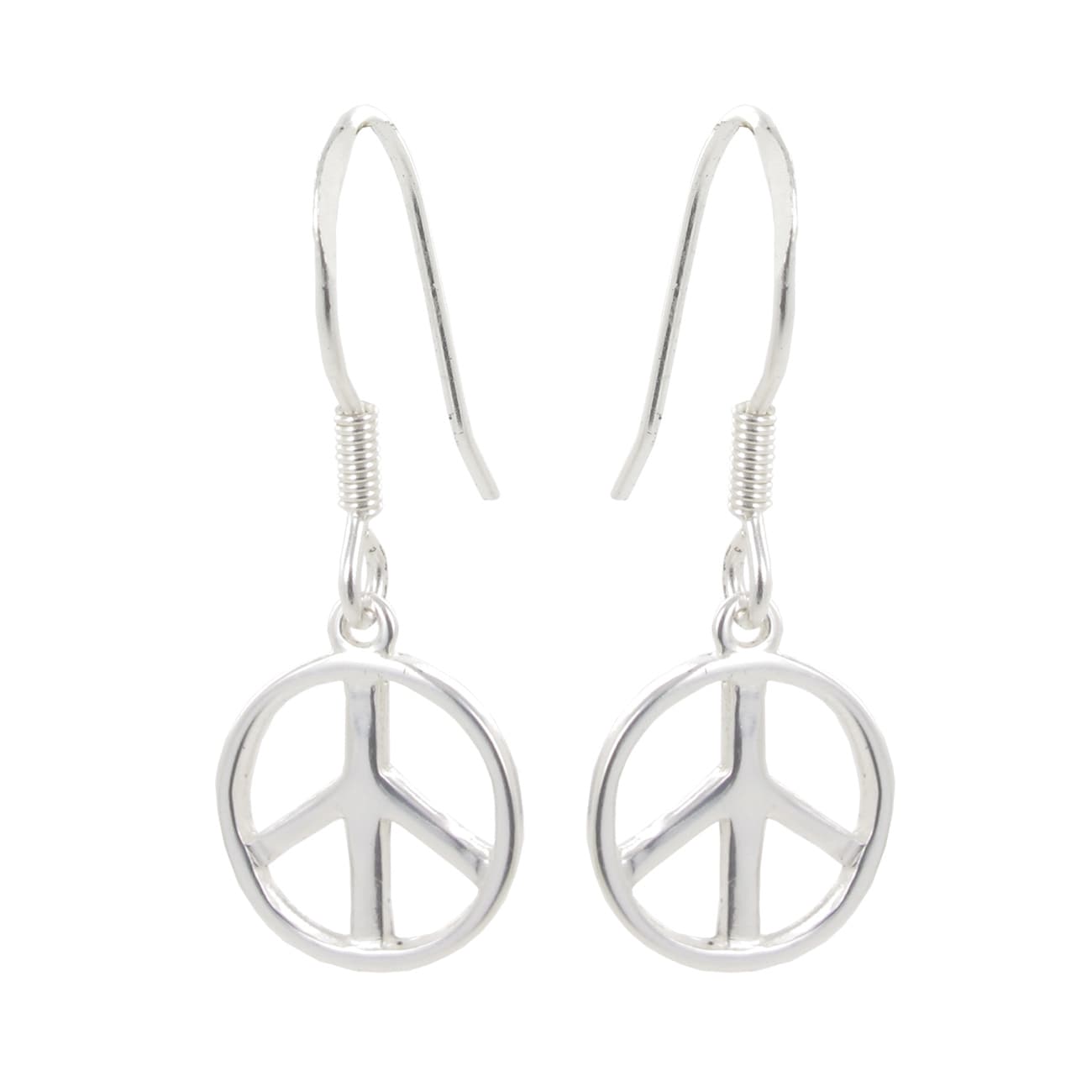 Sterling Silver Peace Sign Dangle Earrings Free Shipping On Sterling Silver Peace Sign Dangle Earrings