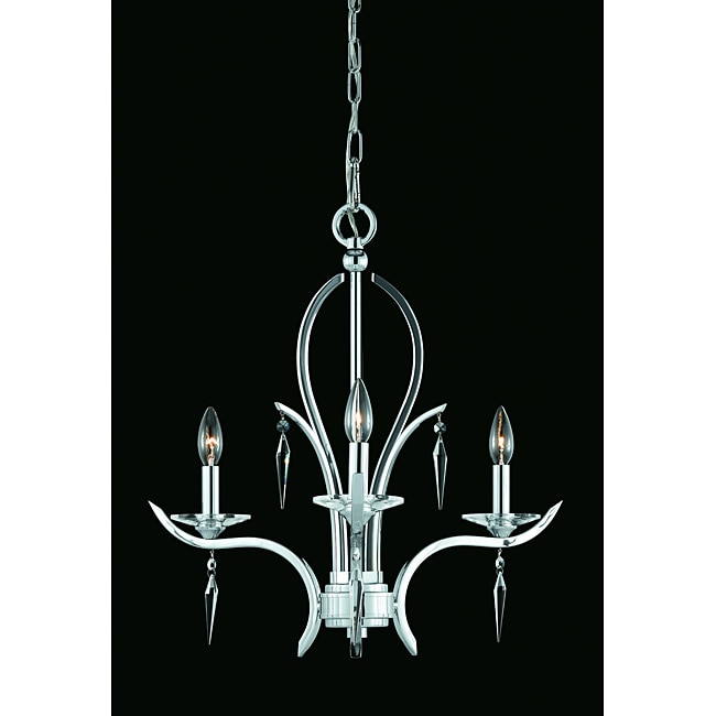 Triarch International Transitional Mini 3-light Chrome Finish Chandelier