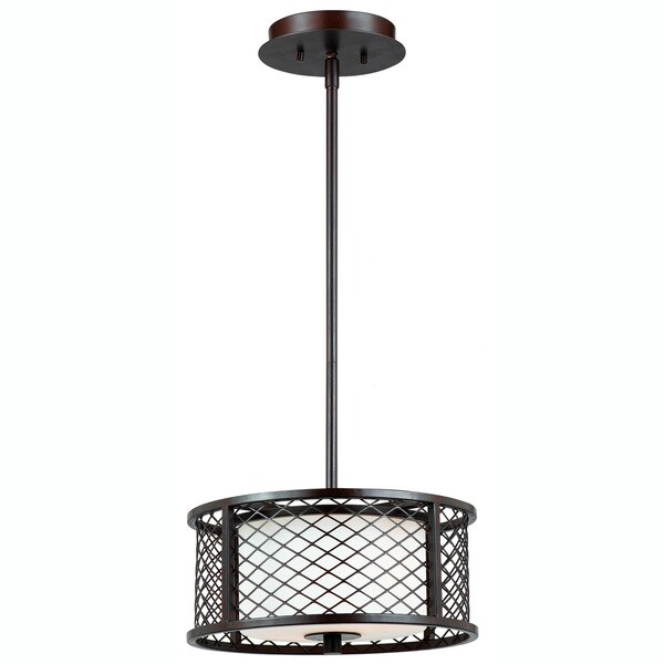Triarch International Chainlink 2-light Bronze Pendant Chandelier