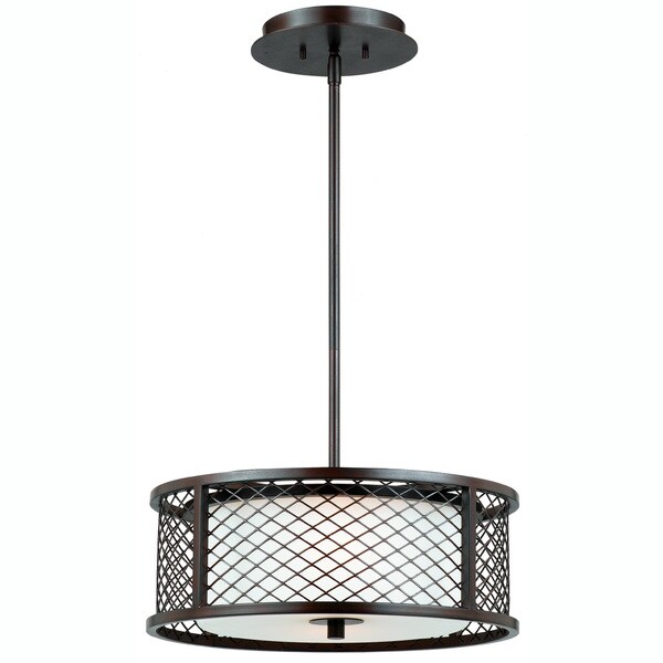Triarch International Chainlink 3 Light Bronze Pendant Chandelier Triarch International Chainlink 3 Light Bronze Pendant Chandelier